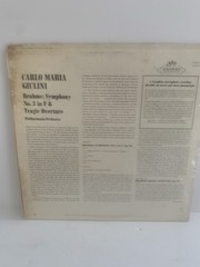 Carlo Maria Giulini LP Brahms: Symphony No. 3 in F & Tragic Overture NM LP