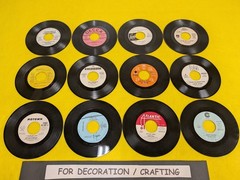 FOR DECOR LOT OF 12 PROMO LABEL 7″ 45 RECORDS Motown Virgin Decca RCA Atlantic