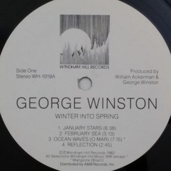 GEORGE WINSTON Winter Into Spring WH1019 LP Vinyl VG+ Cover VG+ Co Sleeve