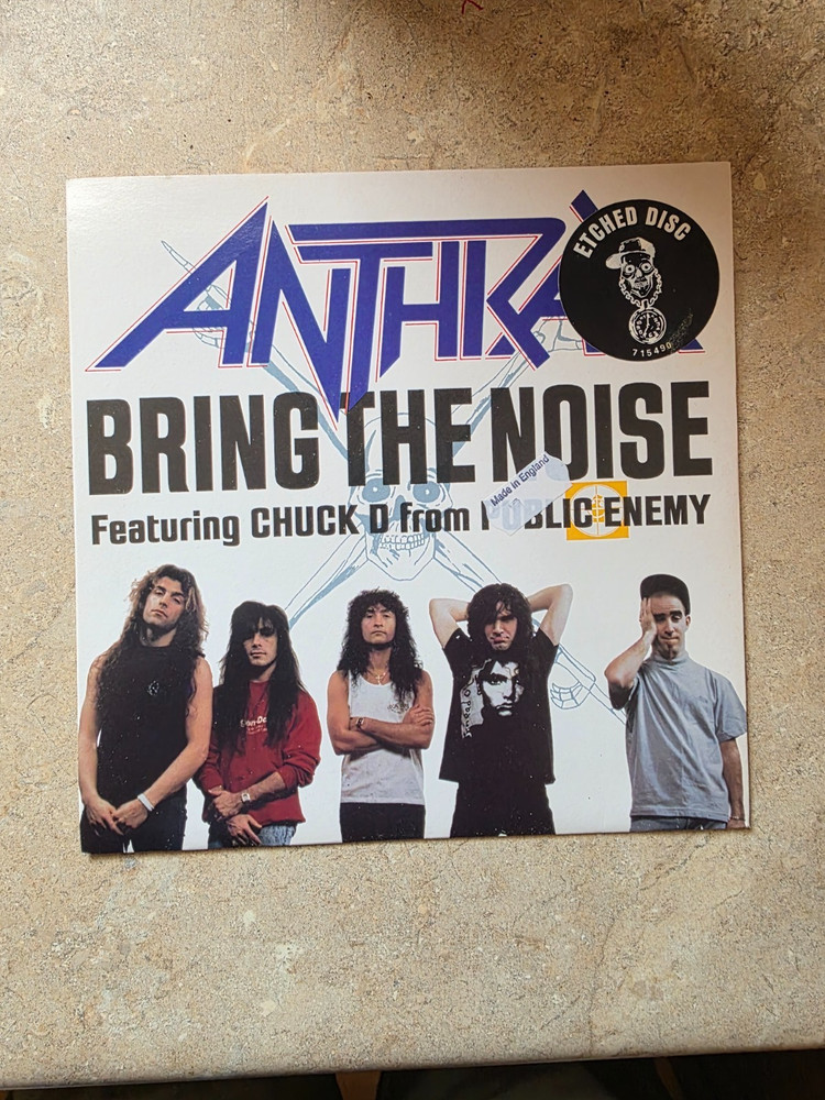 ANTHRAX mint U.K. 7 “etched” disc “bring the noise”