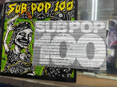 VARIOUS ARTISTS Sub Pop 100 WITH INSERT LP Used! 1986 Wipers U-Men Skinny Puppy