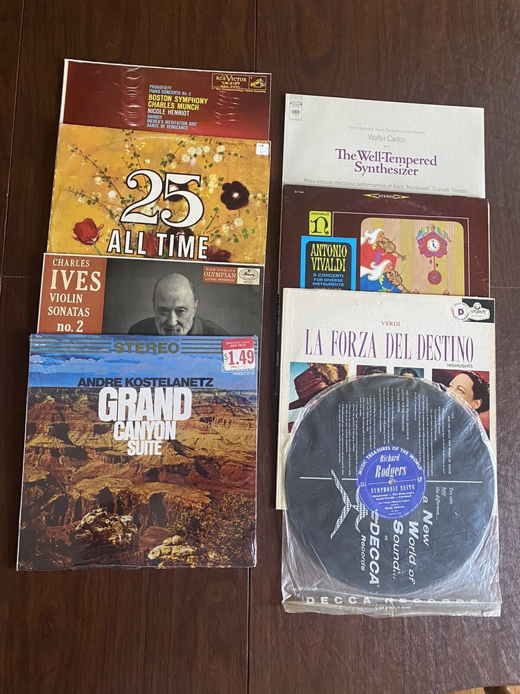 Lot of 8 Classical Records – See Notes for Record Labels, Titles, Notes (a)