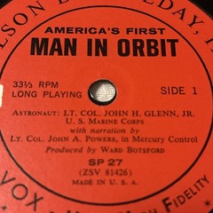 America’s First Man In Orbit John Glenn Nelson Doubleday 33-1/3 RPM 7″ EP