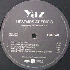 YAZ: Upstairs At Eric’s (Clear Crystal LP)- Rhino Records, Mute, Sire