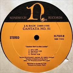 Johann Sebastian Bach, Various, Magnificat In D. / Cantata No. 51., (LP), VG, 42