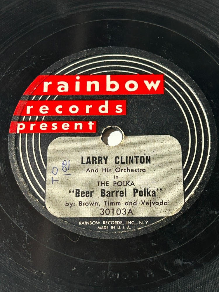 Beer Barrel Polka – Larry Clinton 78 Rainbow Records