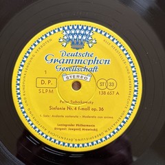Tchaikovsky Symphony No. 4 in F Minor Leningrader SLPM 138 657 DGG Release 1/63