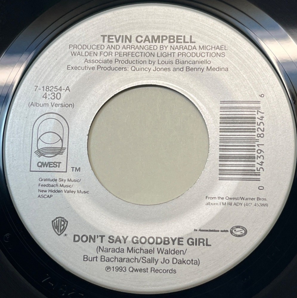 Tevin Campbell Dont Say Goodbye Girl / Halls of Desire 45 Vinyl 1990s Soul R&B