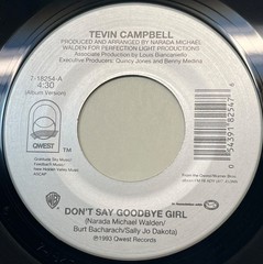 Tevin Campbell Dont Say Goodbye Girl / Halls of Desire 45 Vinyl 1990s Soul R&B