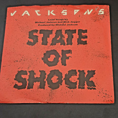 MICHAEL JACKSON & Mick Jagger State of Shock with Picture Sleeve 1984