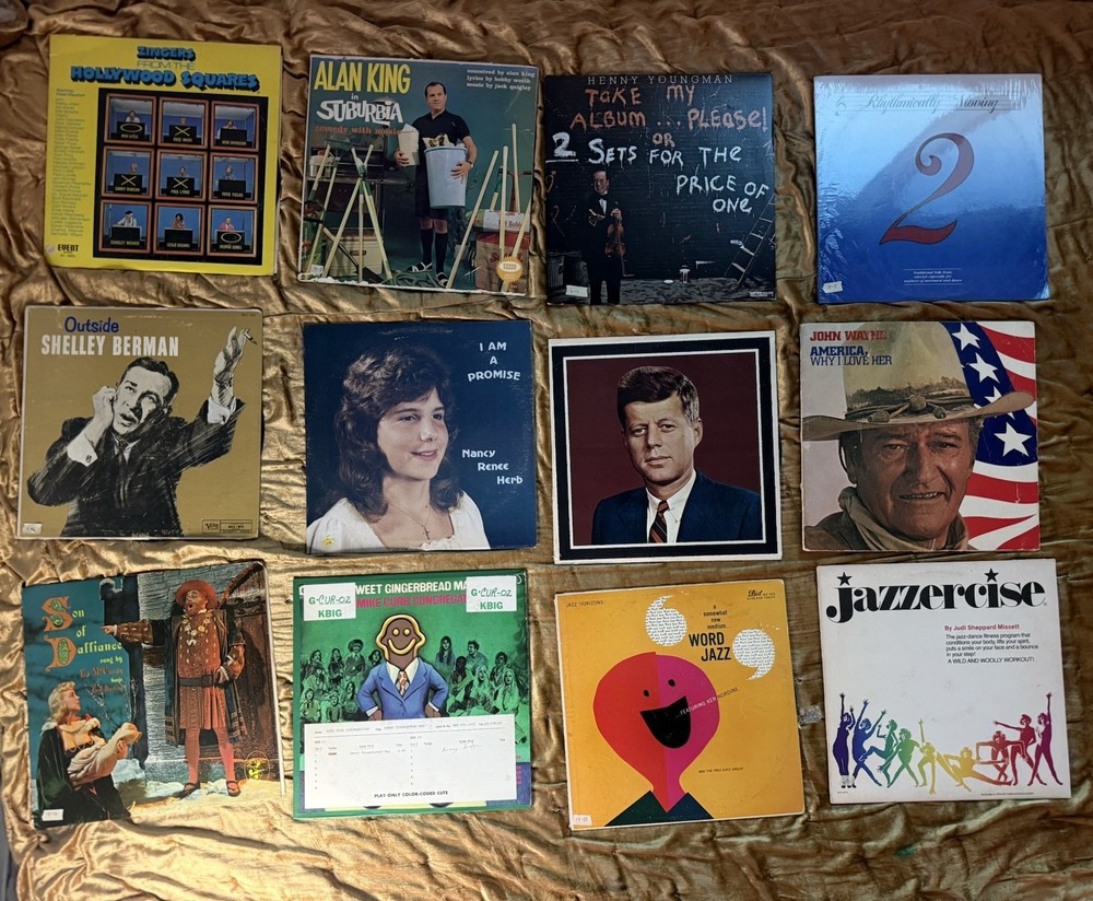 💿 Ken Nordine Word Jazz LP Lot John Wayne Zingers Jazzercise Comedy Vinyl