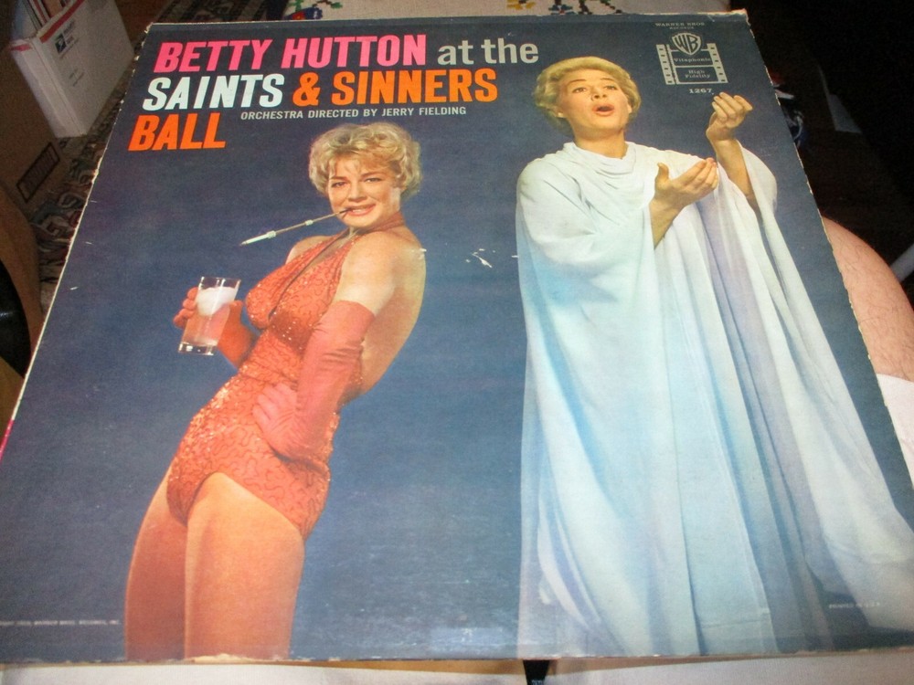 1959 BETTY HUTTON At The Saints And Sinners Ball Stereo Lp Warner Bros. 1267 VG