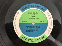 ’57 Spoken Word Poetry LP DYLAN THOMAS Reading Vol. 3 CAEDMON