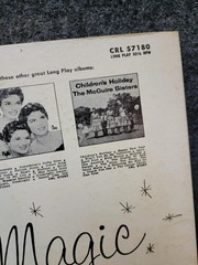 Vintage McGuire Sisters Musical Magic LP Vinyl Coral CRL 57180 33 1/3 RPM Hi-Fi