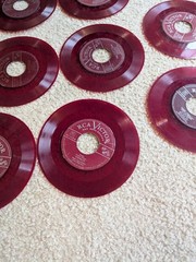 Lot of 10 RCA Victory Red Seal Records Red Vinyl 45 rpm for Crafts, Decoration