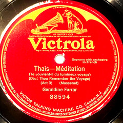 Geraldine Farrar – Thais Meditation – Victrola Record 88594 – 12″ Shellac