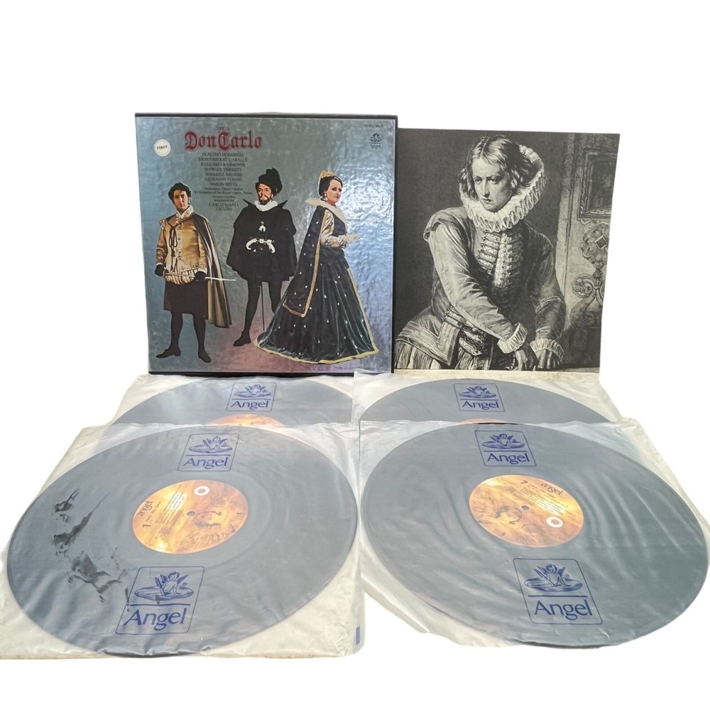 Verdi Don Carlo 4LP Box Set Placido Domingo Ambrosian Opera Chorus 1971 Angel