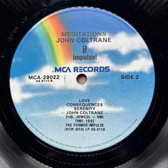 John Coltrane Meditations IMPULSE 29022 1980 Jazz Vintage Vinyl