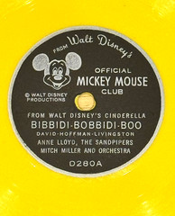 Walt Disney’s Cinderella Bibbidi Bobbidi Boo Mickey Mouse Club 45 Record 1956