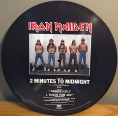 Iron Maiden Two 2 Minutes To Midnight 12″ Vinyl Picture Disc 1984 UK Press EMI