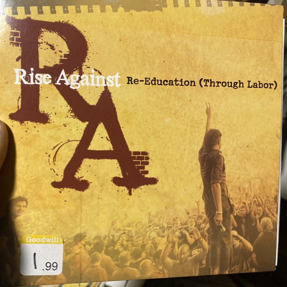 Rise Against Vinyl 7-inch Re-education (Through Labor) White Colored Vinyl NM-