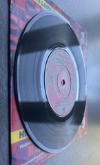 Split Enz History Never Repeats 7” Vinyl A&M Records 1981 UK Laser Etched