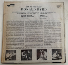 Donald Byrd Blue Note 84007 LP “Off To The Races” Jackie McLean ~ VG+