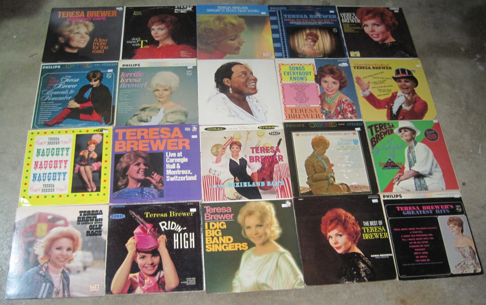 Huge LOT of (20+) TERESA BREWER LP’s Oldies Pop Jazz Blues Coral Philips+