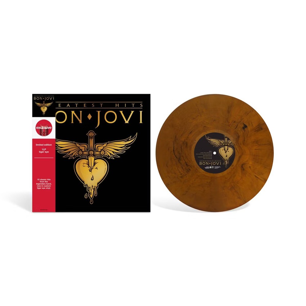 New & Sealed Bon Jovi Greatest Hits Target Exclusive Tiger Eye Vinyl – free ship