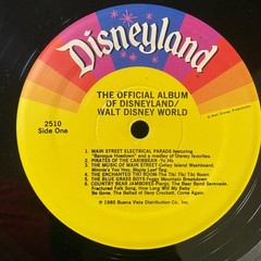 THE OFFICIAL ALBUM OF DISNEYLAND/WALT DISNEY WORLD – Orig. 1980 LP VG PLAYS EX