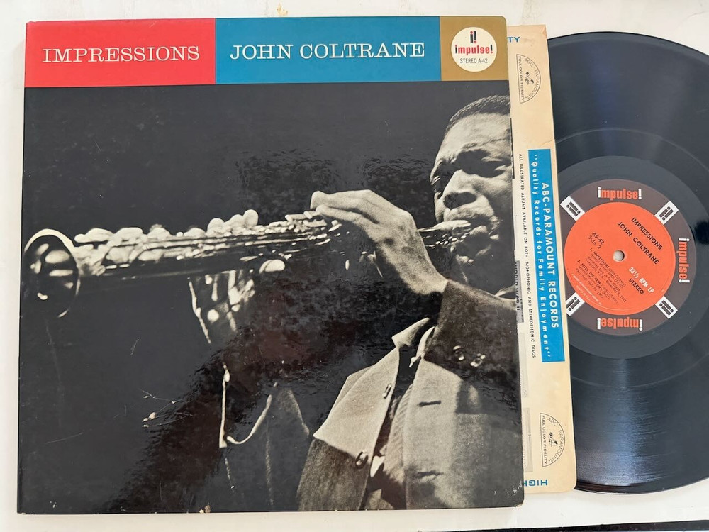 John Coltrane LP “Impressions” Impuse A-42 ~ Van Gelder 1st Press ~ VG+
