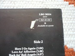 Whitesnake Saints And Sinners & An’ Vinyl UK 1982 Liberty 1st Press A3U/B2U LP