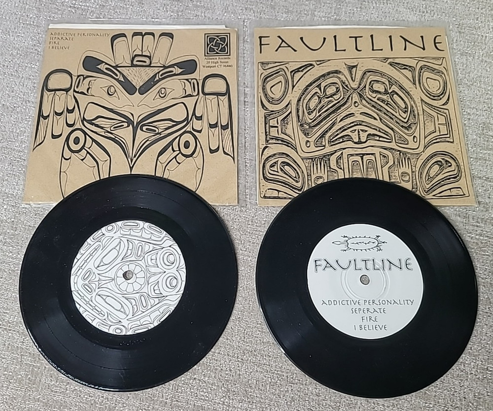 2 – Faultline 7” Vinyl EP Alliance Records Rare 1990s DIY Indie Post-Punk