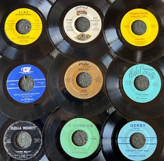 Lot of 9x PRIVATE/UNKNOWN?/CUSTOM/Honky-Tonk/Hillbilly/C&W 7″ 45rpm Singles #12