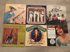 Lot of 6 Vintage Country Music 12 3/8″ Record Album Cardboard Jackets ONLY