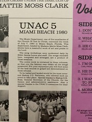 U.N.A.C 5/C.O.G.I.C LP album Volume 2, MATTIE MOSS CLARK LIVE! MIAMI BEACH 1980