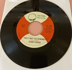 45 rpm KENNY KAREN – A NICE PLACE to LIVE / THAT’S WHY YOU REMEMBER 1973 Pop