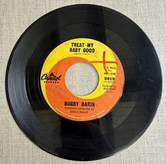 BOBBY DARIN: Vinyl 45 Record – Down So Long / Treat My Baby Good (G+)