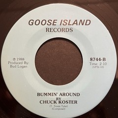 CHUCK KOSTER – A Cottage For Sale / Bummin Around 45rpm 1988 Private Country EX