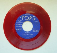 TOPS 1950s PARADE of HITS ALBUM, 4 RED VINYL 45 RPM RECORDS