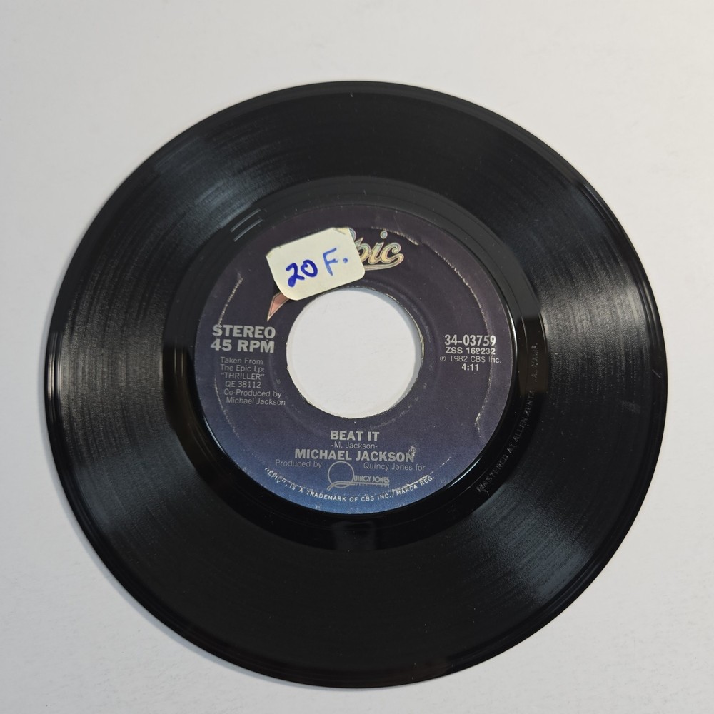 Michael Jackson “Beat It” 45 Vg+ Tested Jukebox 1982