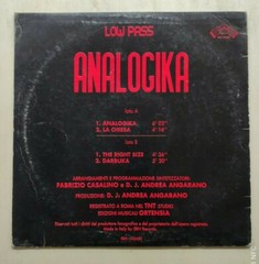 LOW PASS ‎– Analogika 1994 Italy LP -EDIZIONE LIMITATA-