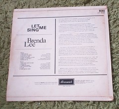 BRENDA LEE – let me sing vinyl Lp 1963 mono press