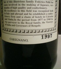 VERMOUTH ” PELITI ” RARISSIMO IN EDIZIONE LIMITATA DEL 1997 NON COMMERCIALIZZATA
