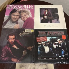 Vintage Lot Vinyl LP Records John Anderson Mel McDaniel Lee Greenwood KT Oslin