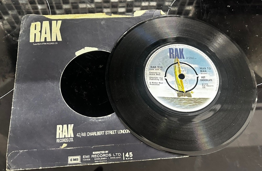 Hot Chocolate – Man To Man – 7” Vinyl Single – Free P&P