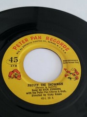 FROSTY THE SNOWMAN/ JOY TO THE WORLD + PETER PAN RECORDS V.G. TESTED 45 RECORD