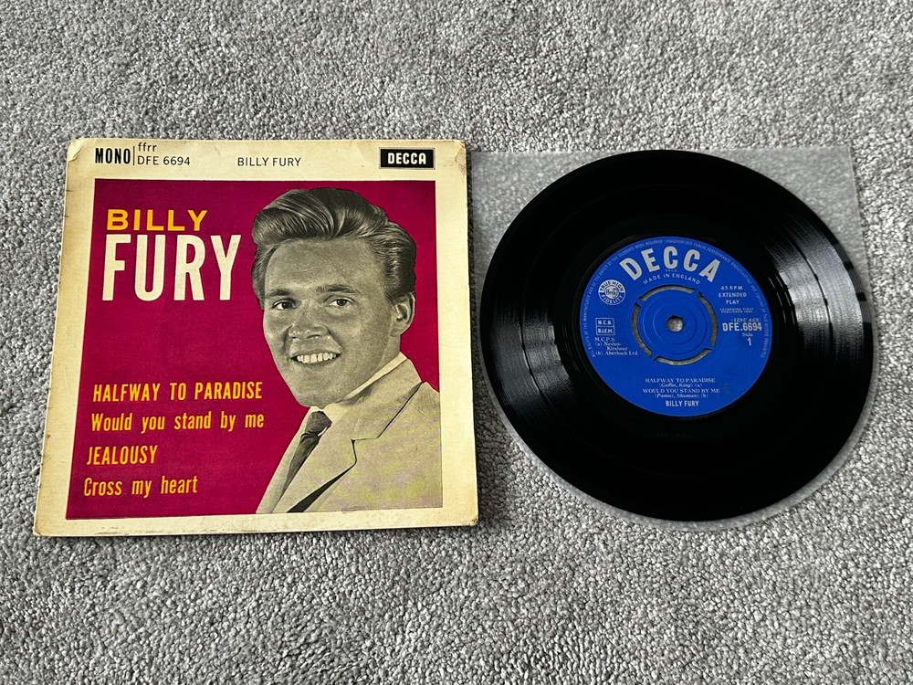 BILLY FURY – BILLY FURY / EX UK 7″ VINYL EP SINGLE DFE 6694 ULTRASONIC CLEANED!!