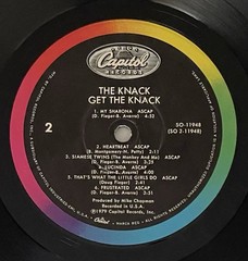 THE KNACK GET THE KNACK 12” Vinyl Lp 1979 Capitol Records SO11948