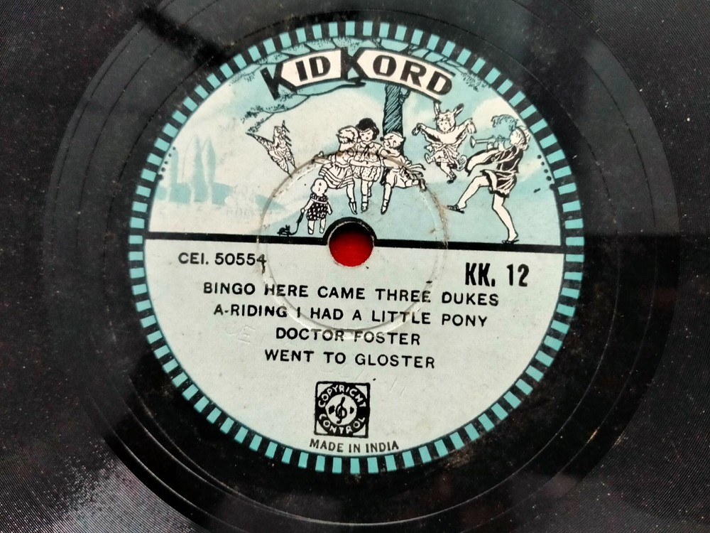 Nursery Rhymes Children Curly Locks/Pop Goes The Weasle 78 Rpm Record India Ex
